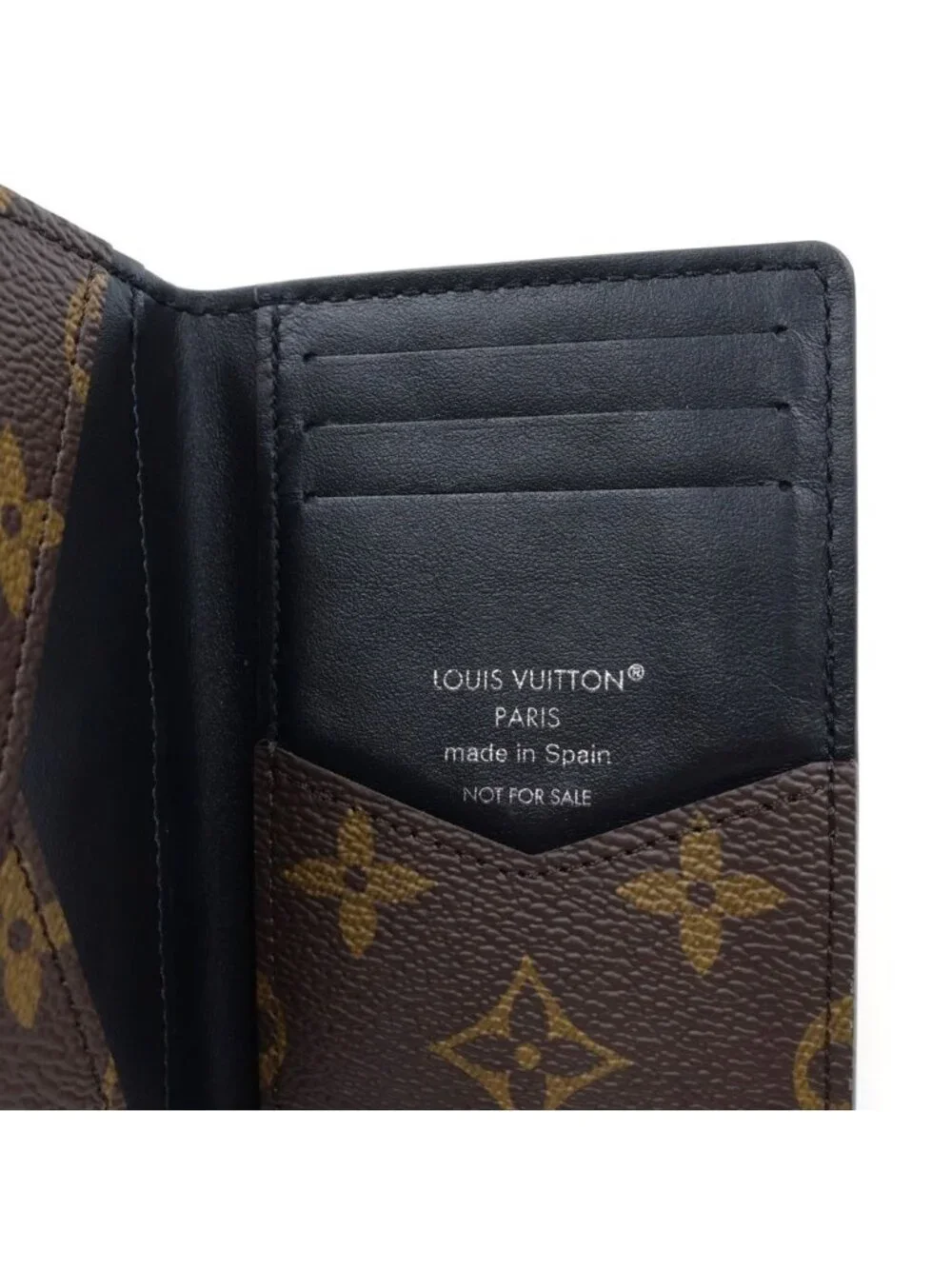 Louis Vuitton Monogram Pocket Organizer Card Case Business Leather Brown